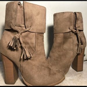Tan booties